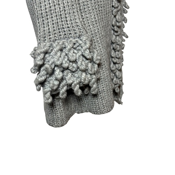 Sioni Gray Chunky Knit Loop Trim Cardigan Sweater L (Fits Small/6–8) - Picture 7 of 16